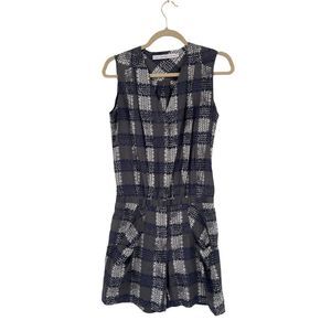 & Other Stories Gray V Neck Sleeveless Silk Blend Romper‎ US size 2
